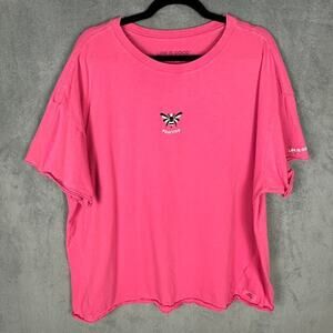 Life Is Good Shirt Womens Extra Large Pink Crusher Tee Short Sleeve Bee Positive